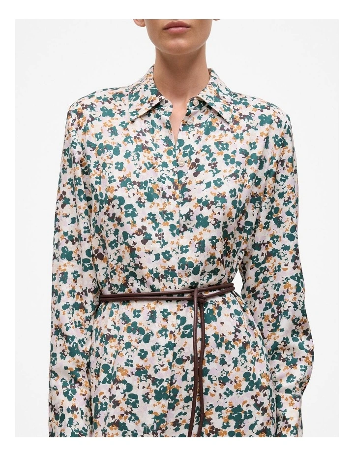 Liora Floral Belted Dress in Forest image 4