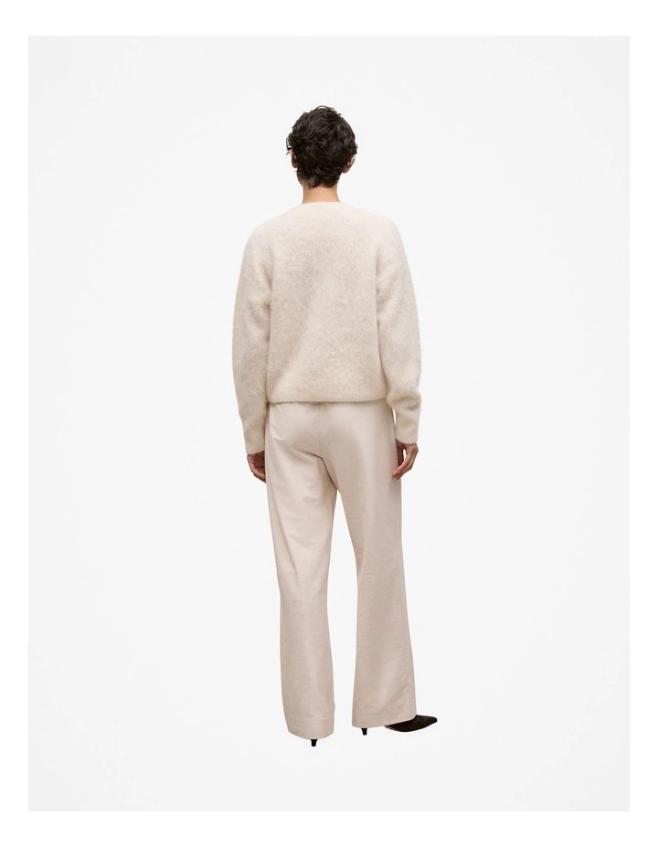 Brushed Alpaca Cardigan in Marshmallow image 6