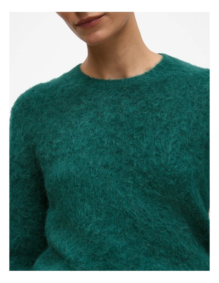 Brushed Alpaca Pullover in Forest image 4