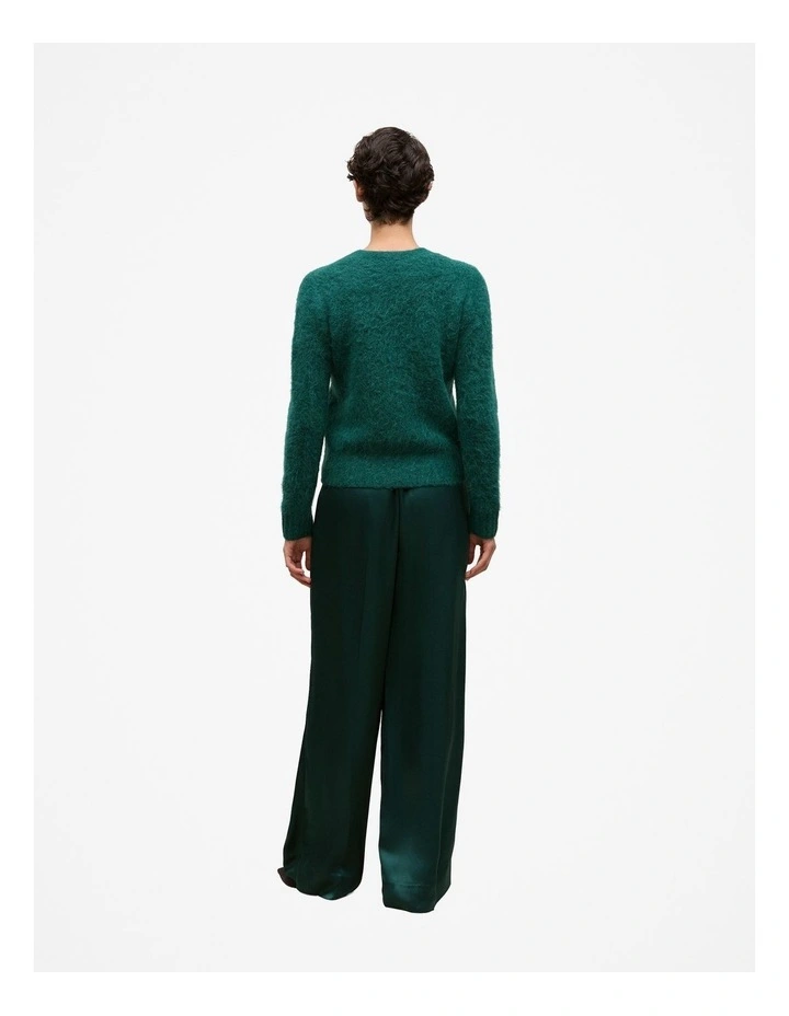 Brushed Alpaca Pullover in Forest image 6