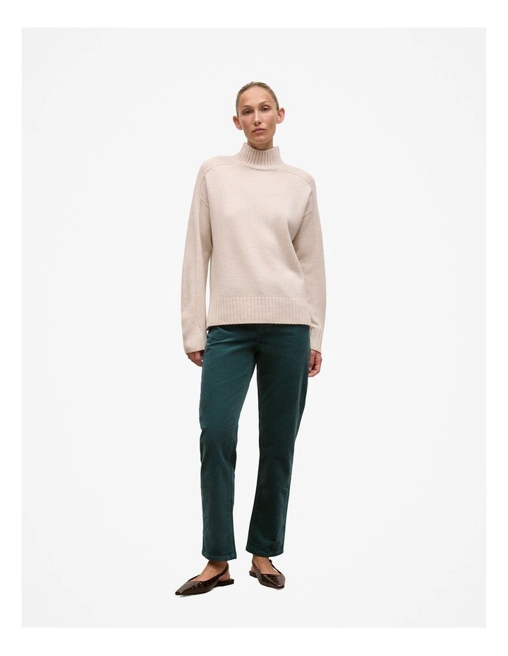 Cord Five Pocket Boyfriend Pant in Forest image 2