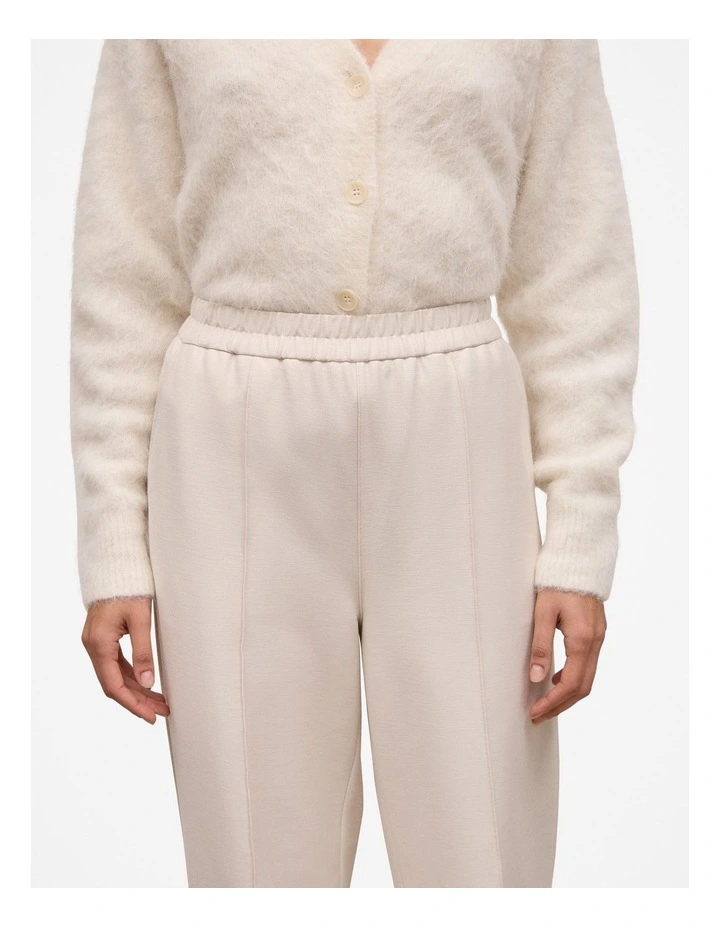 Pintucked Pull On Pant in Stone image 4