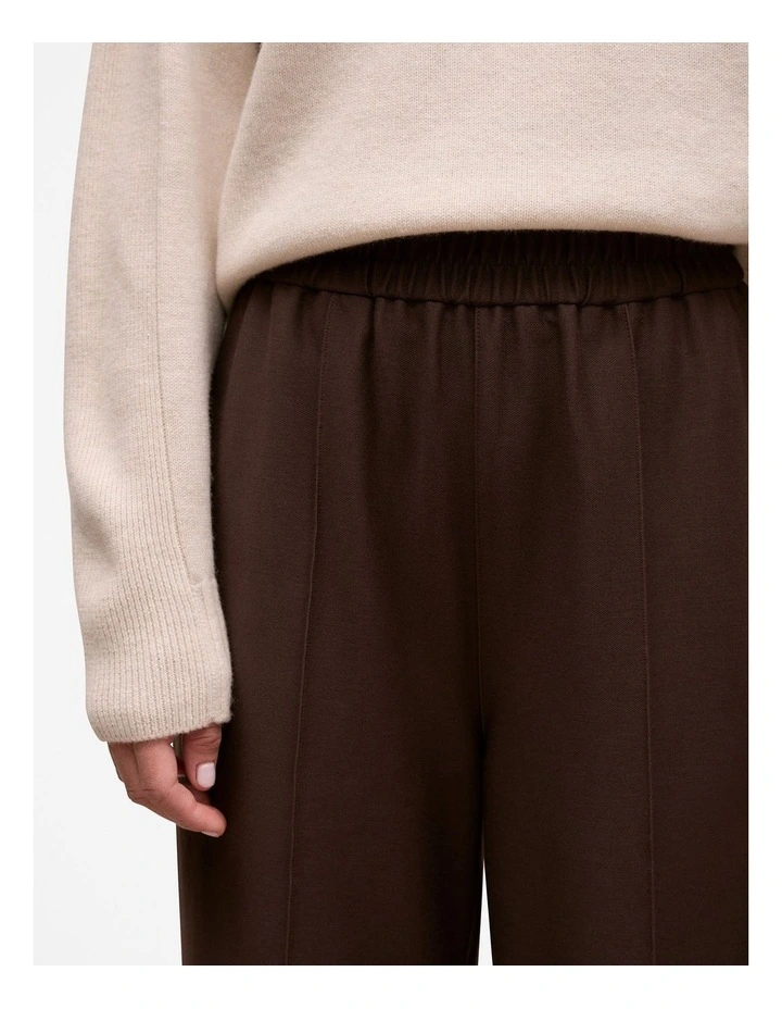 Pintucked Pull On Pant in Coffee Bean image 4