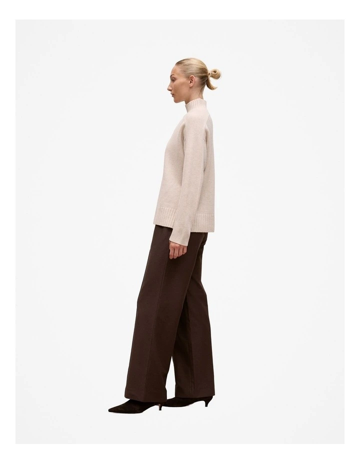 Pintucked Pull On Pant in Coffee Bean image 5