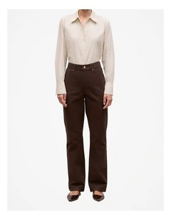 Moleskin Five Pocket Pant in Coffee Bean