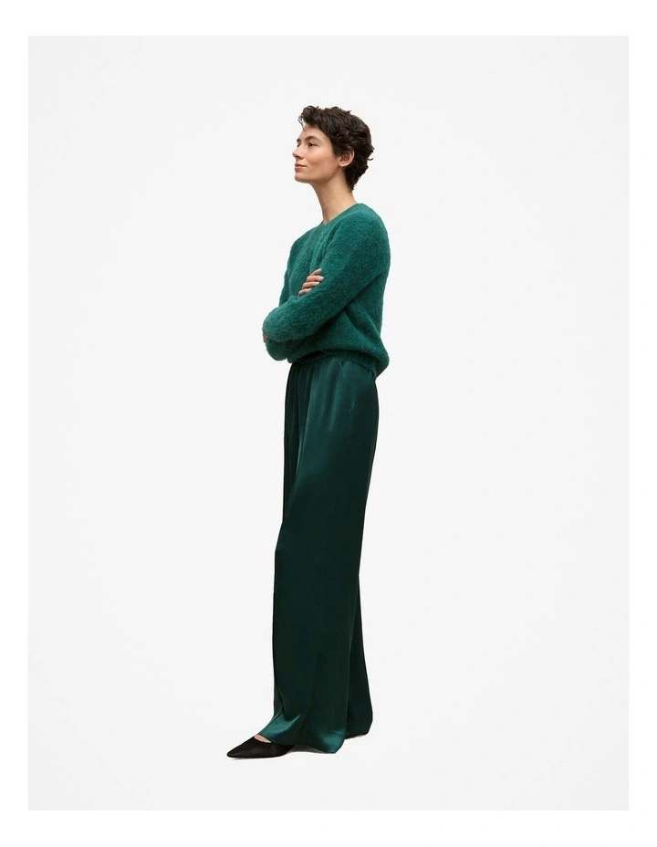 Satin Pull On Pant in Forest image 5