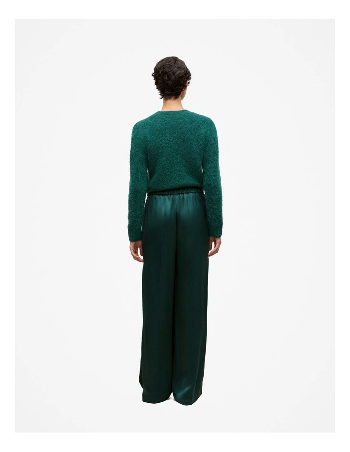 Satin Pull On Pant in Forest image 6