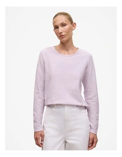 Ottoman Marle Long Sleeve T-shirt in Lilac