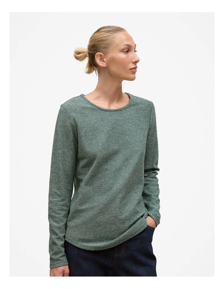 Ottoman Marle Long Sleeve T-shirt in Forest image 1