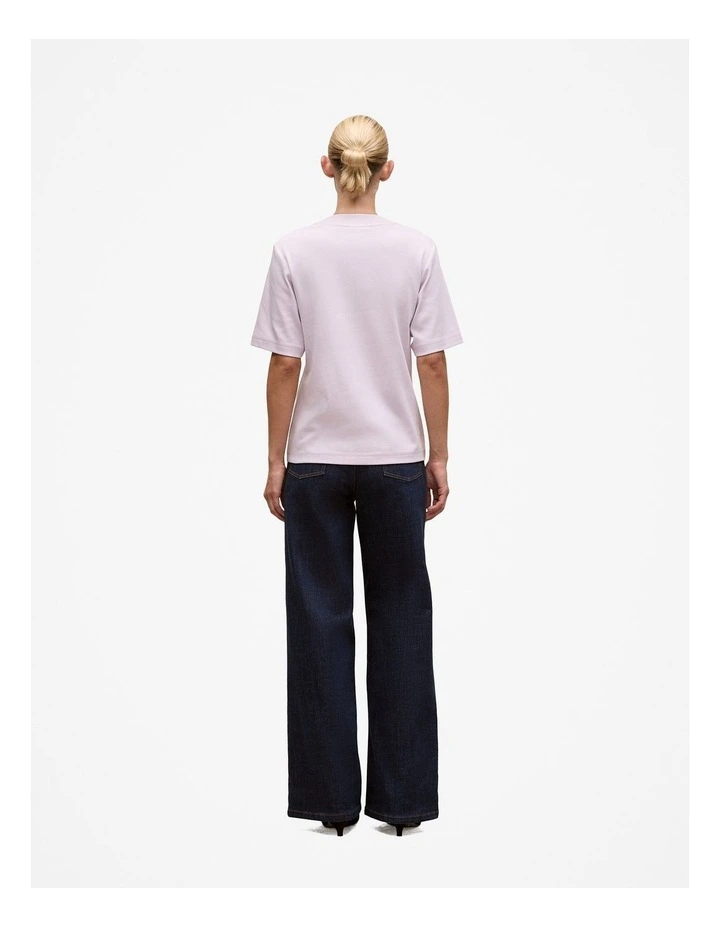 Cotton Modal Interlock T-shirt in Lilac image 4