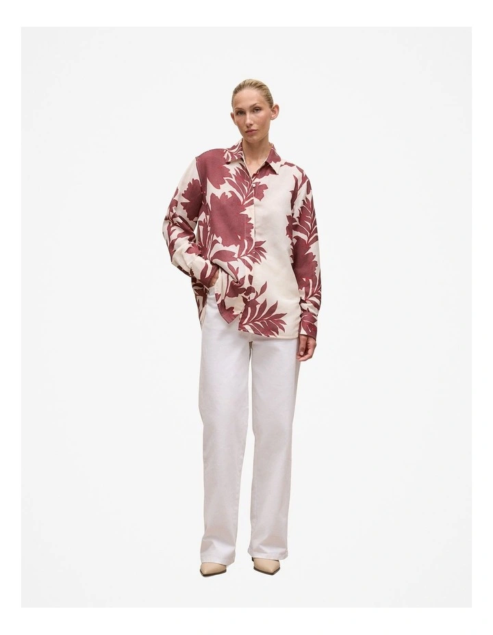 Roselle Relaxed Shirt in Red Mahogany image 2