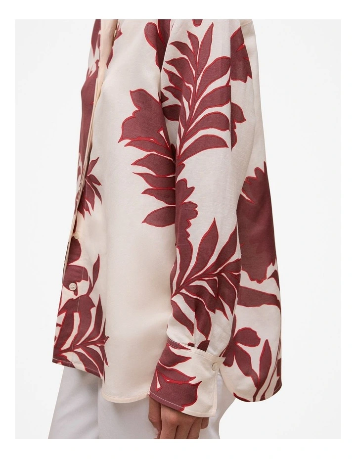 Roselle Relaxed Shirt in Red Mahogany image 3
