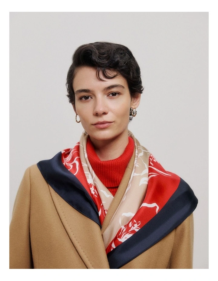 Iluna Silk Scarf in Marshmallow image 2
