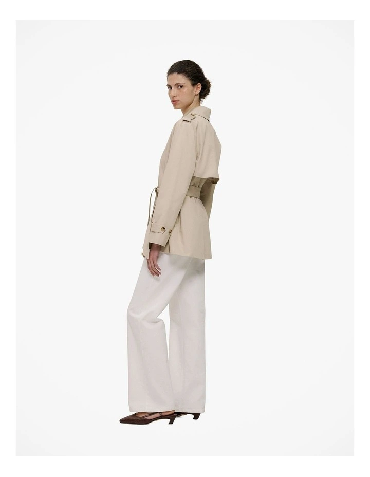 Short Belted Trench Coat in Clay image 5