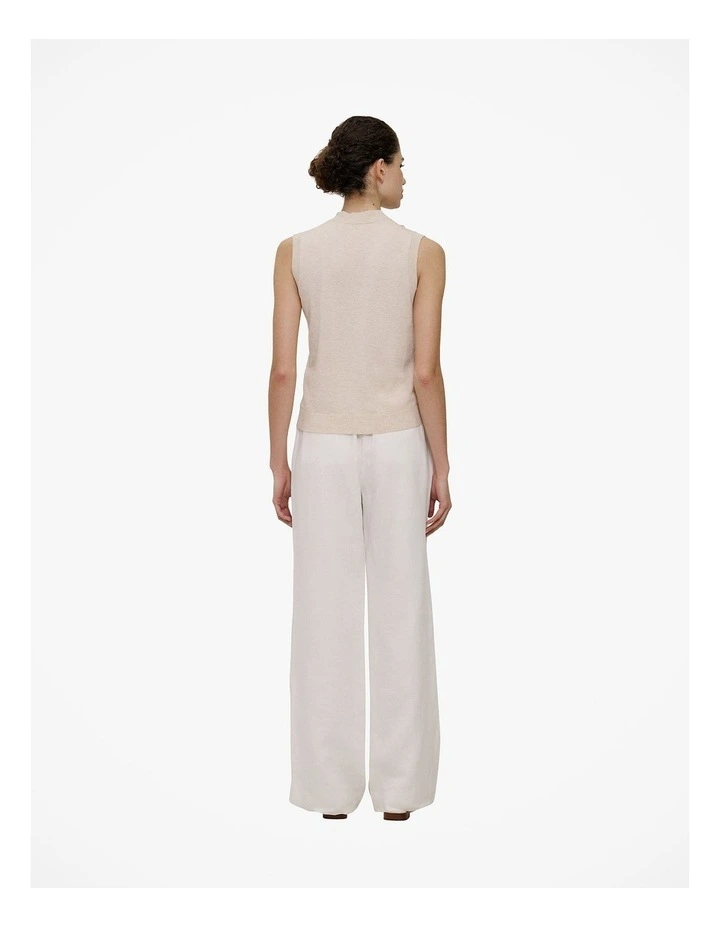 Cotton Cashmere Mock Neck Tank in Clay image 6