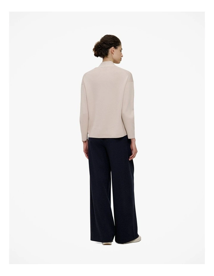 Sculpted V Neck Knit in Clay image 7