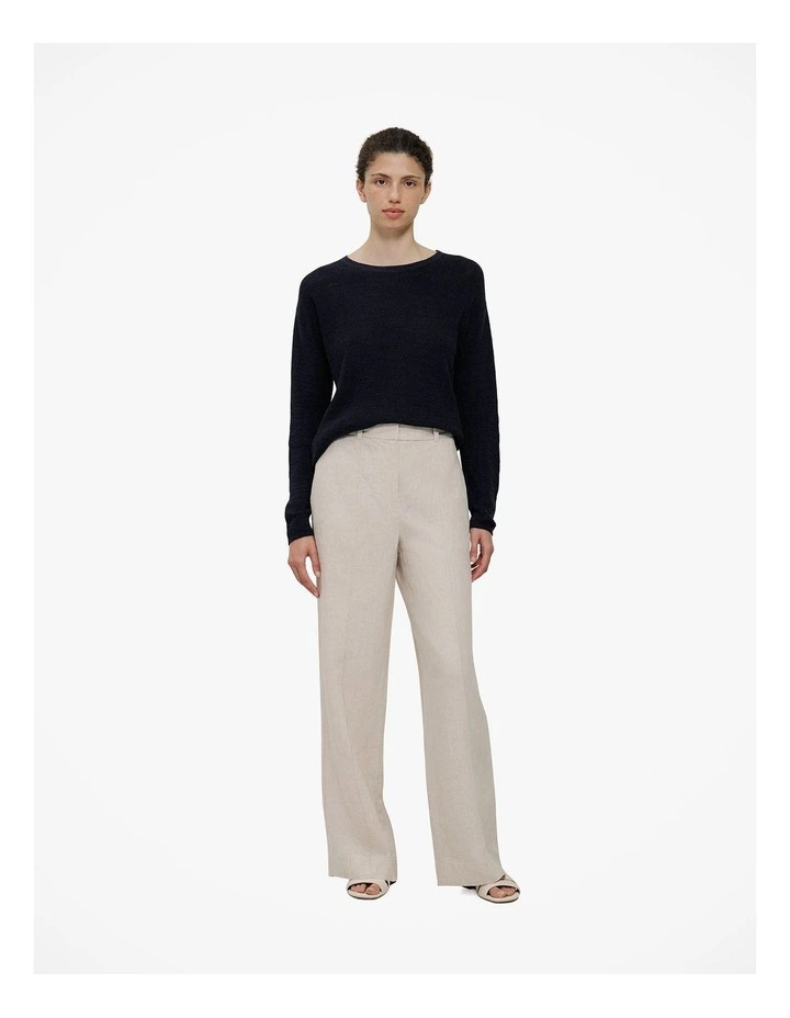 Linen Cotton Pullover in Night Sky image 2