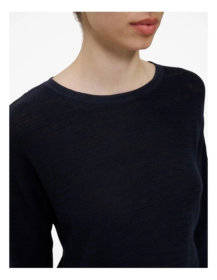 Linen Cotton Pullover in Night Sky image 3