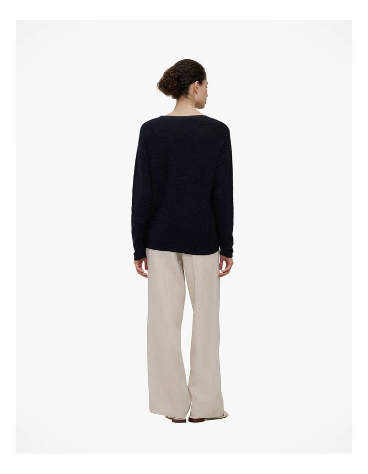 Linen Cotton Pullover in Night Sky image 4