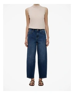 Tapered Leg Jean in Mid Blue