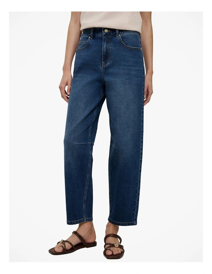 Tapered Leg Jean in Mid Blue image 3