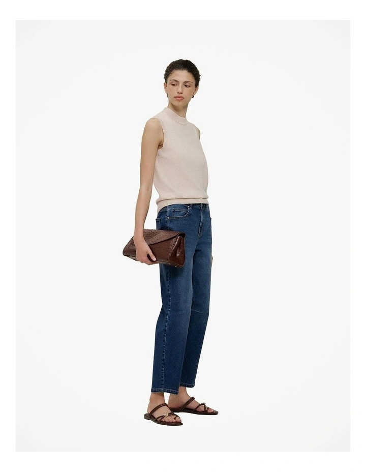 Tapered Leg Jean in Mid Blue image 4