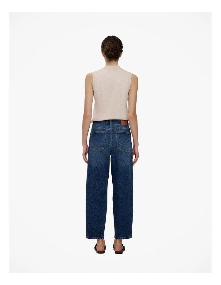Tapered Leg Jean in Mid Blue image 5