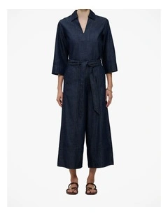 Soft Denim Culotte in Rinse Wash