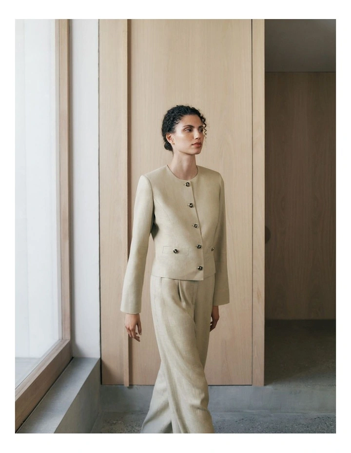 Textured Wide Leg Pant in Clay image 2