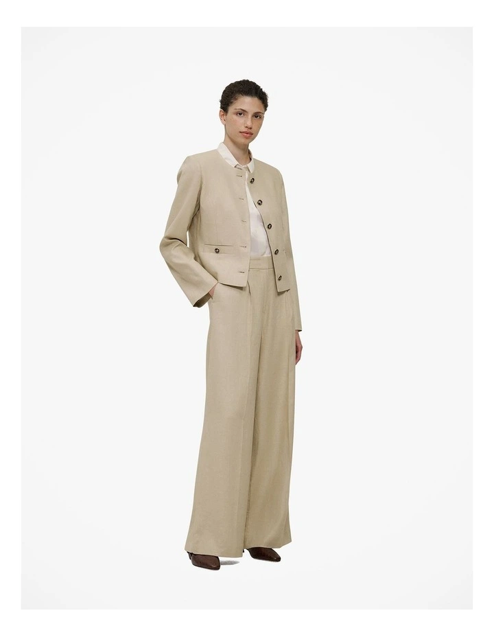 Textured Wide Leg Pant in Clay image 3