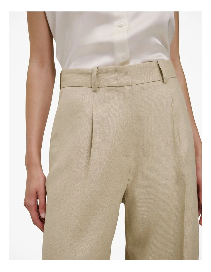 Textured Wide Leg Pant in Clay image 4