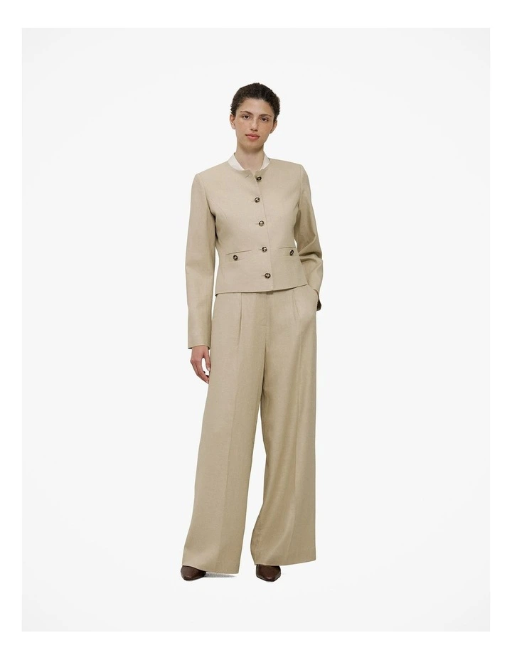 Textured Wide Leg Pant in Clay image 5