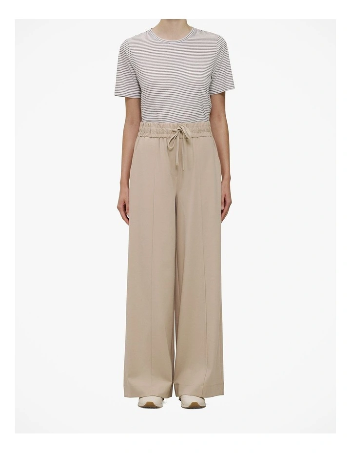 Ponte Wide Leg Travel Pant in Clay image 1