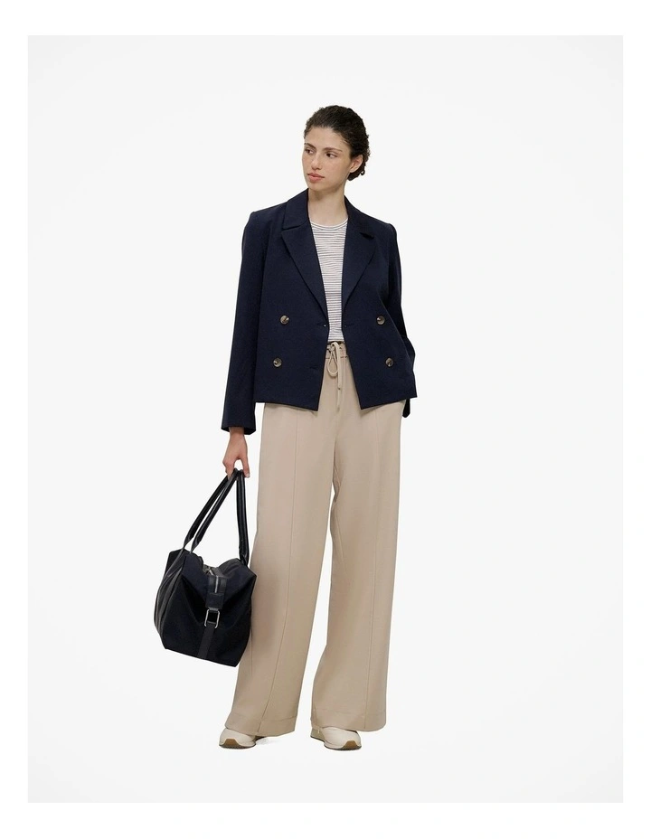 Ponte Wide Leg Travel Pant in Clay image 2