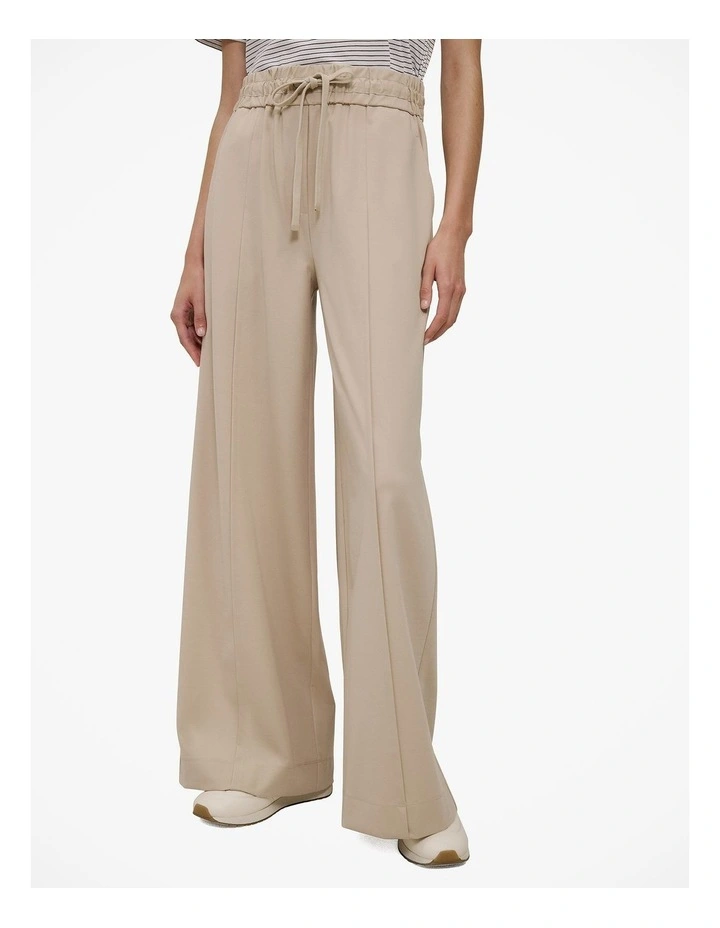 Ponte Wide Leg Travel Pant in Clay image 3