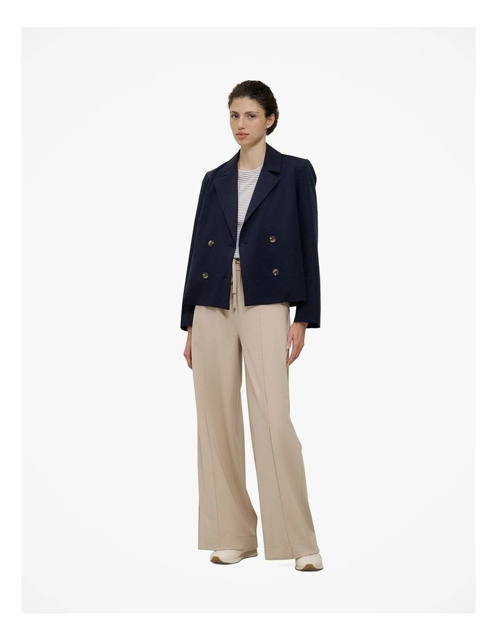 Ponte Wide Leg Travel Pant in Clay image 4