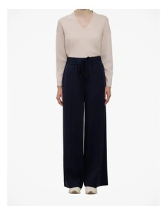 Ponte Wide Leg Travel Pant in Night Sky