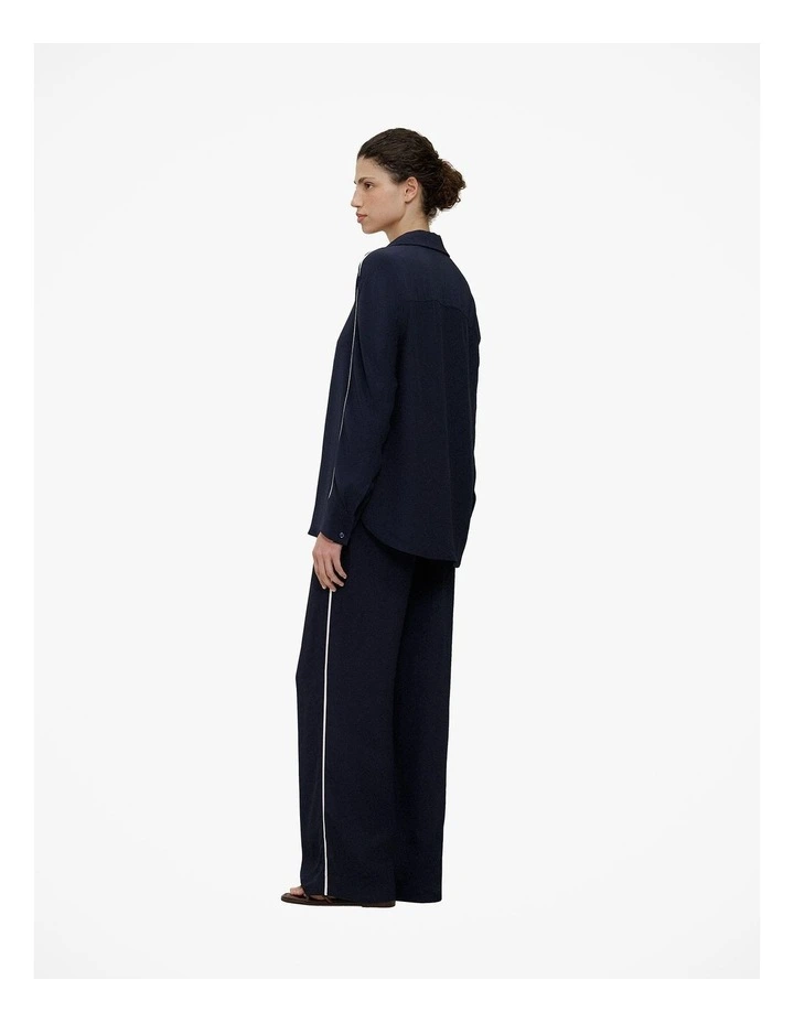 Piping Detail Long Sleeve Shirt in Night Sky image 6