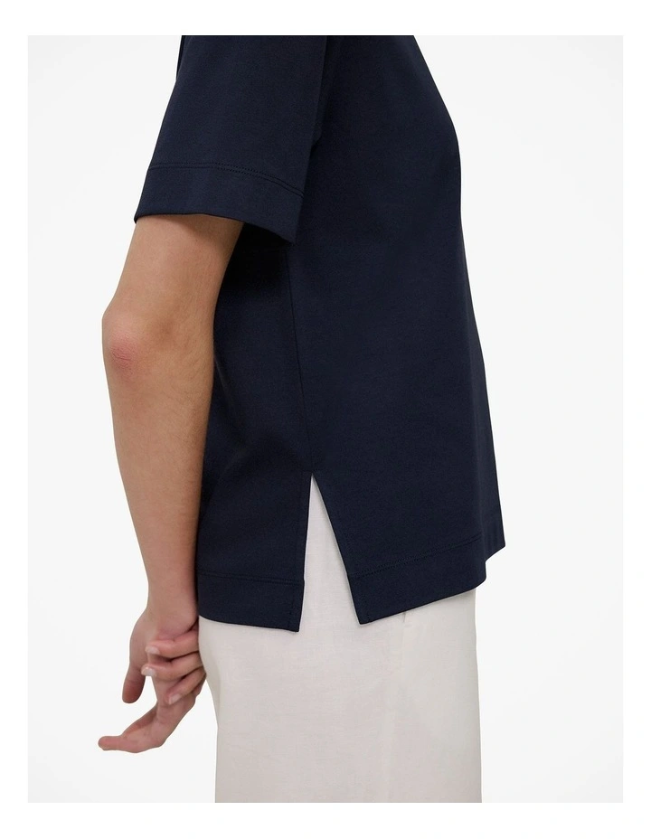 Modal Cotton Boxy Crew T-shirt in Night Sky image 3
