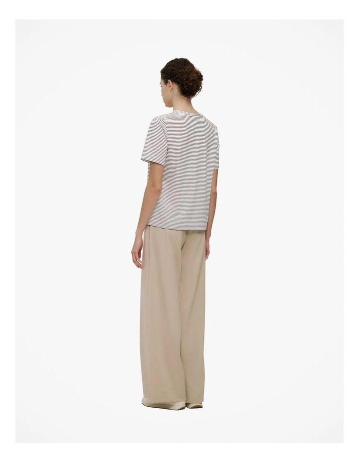 Australian Cotton Mini Stripe T-shirt in Night Sky image 6