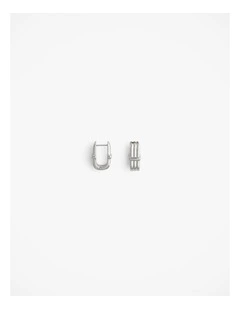 Orne Huggie Earrings in Silver