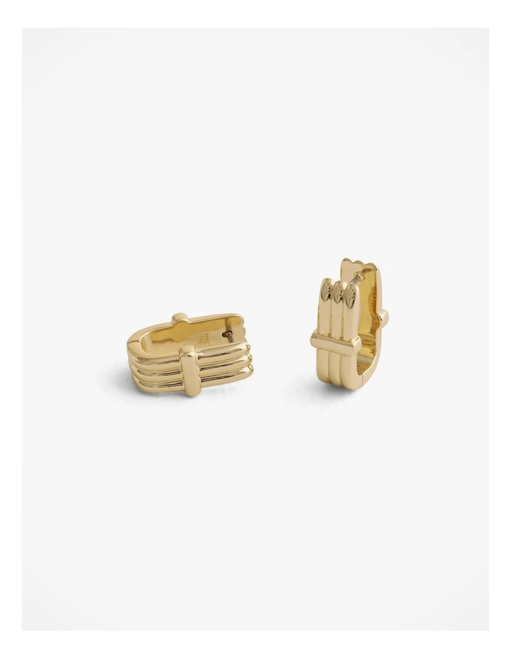 Orne Huggie Earrings in Gold image 3