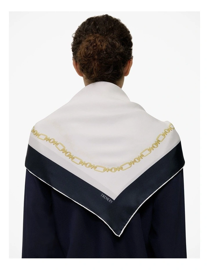 Orne Silk Scarf in Parchment image 4