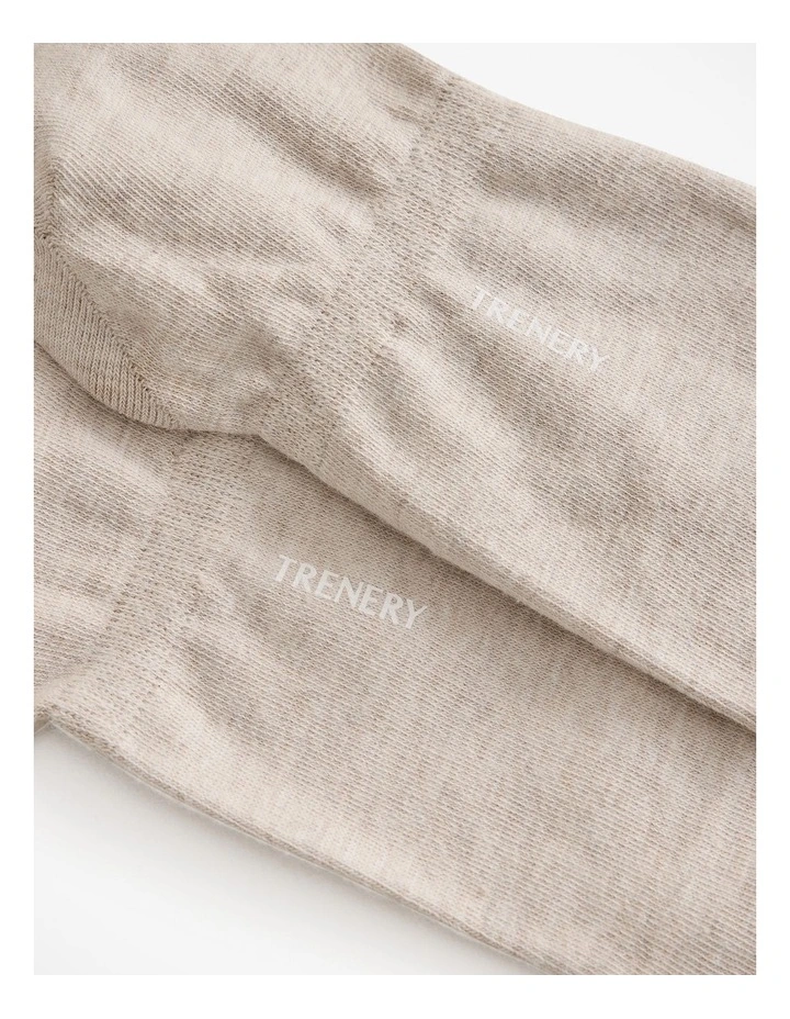Invisible Sock in Flax Marle image 2