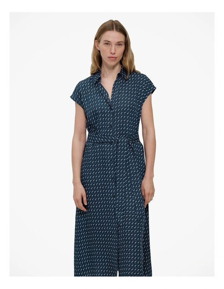 Cavelle Cap Sleeve Shirt Dress in Night Sky image 1