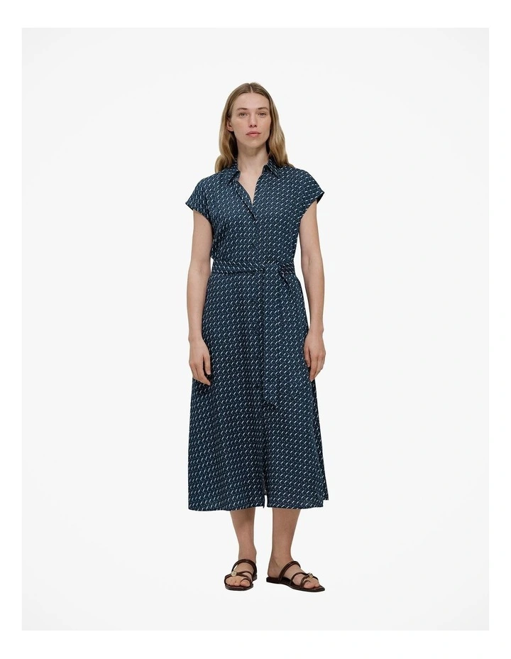 Cavelle Cap Sleeve Shirt Dress in Night Sky image 3