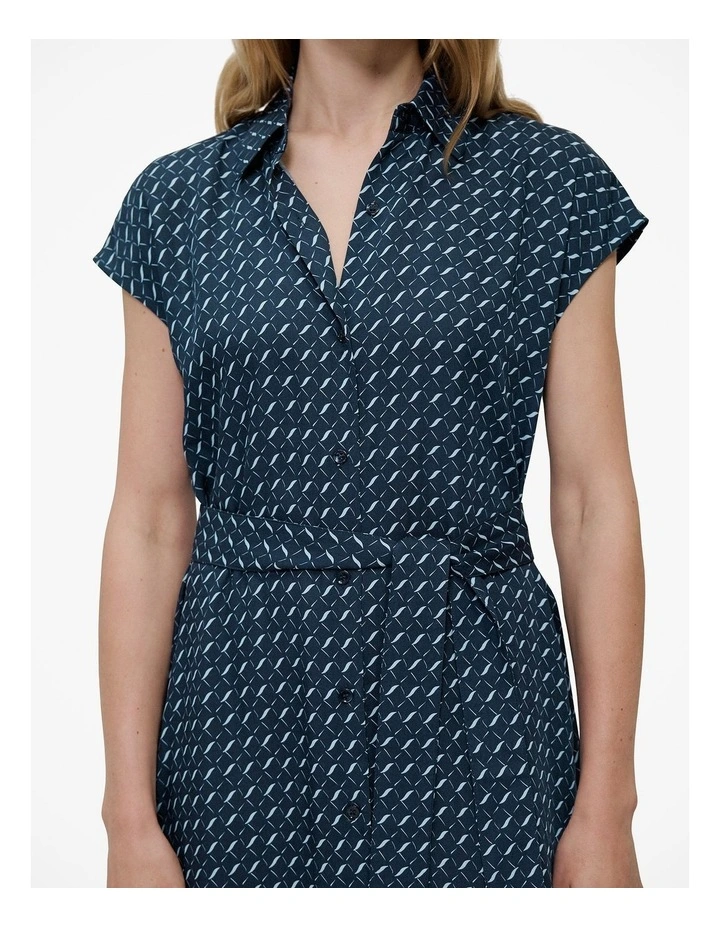 Cavelle Cap Sleeve Shirt Dress in Night Sky image 4