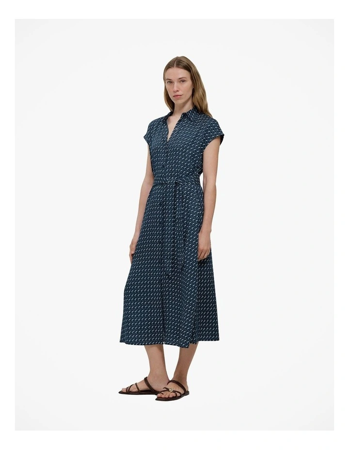 Cavelle Cap Sleeve Shirt Dress in Night Sky image 5