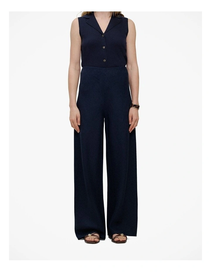 Linen Bias Pant in Night Sky image 1