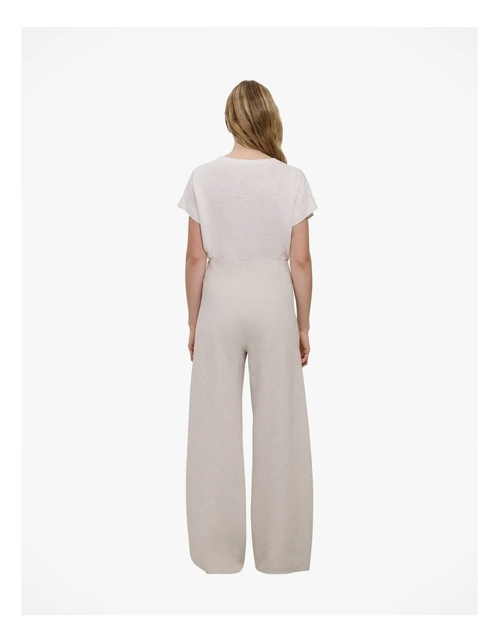 Yarn Dyed Linen Bias Pant in Flax image 5